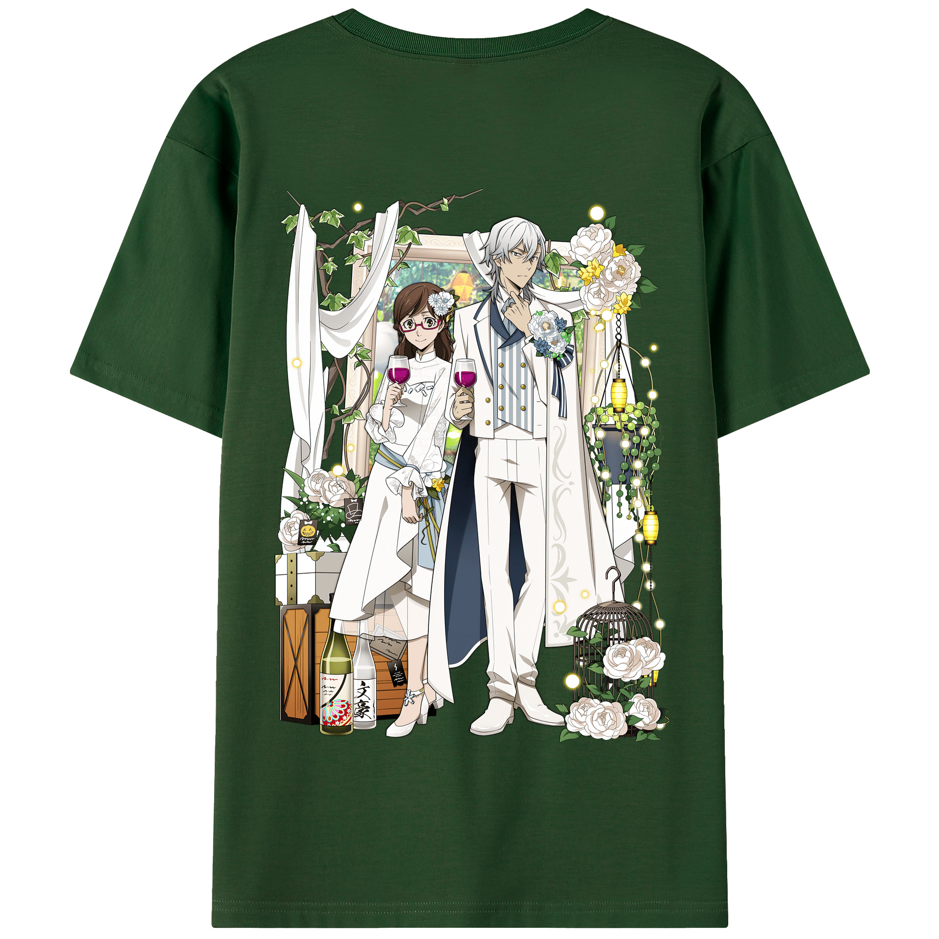 （画像用） 文豪ストレイドッグス Bungo Stray Dogs 綿100％半袖Tシャツ（背面プリント）